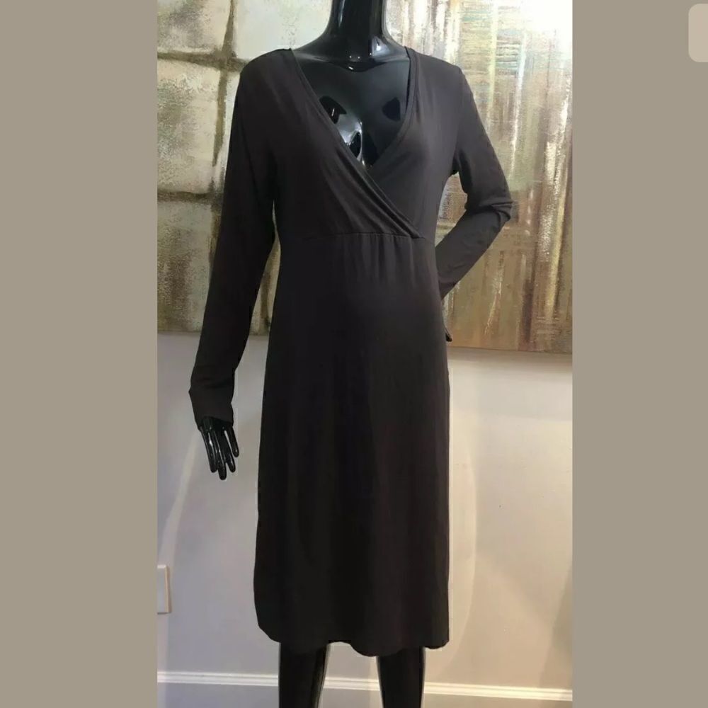 Noppies Maternity Long Sleeve V Neck Dress Large